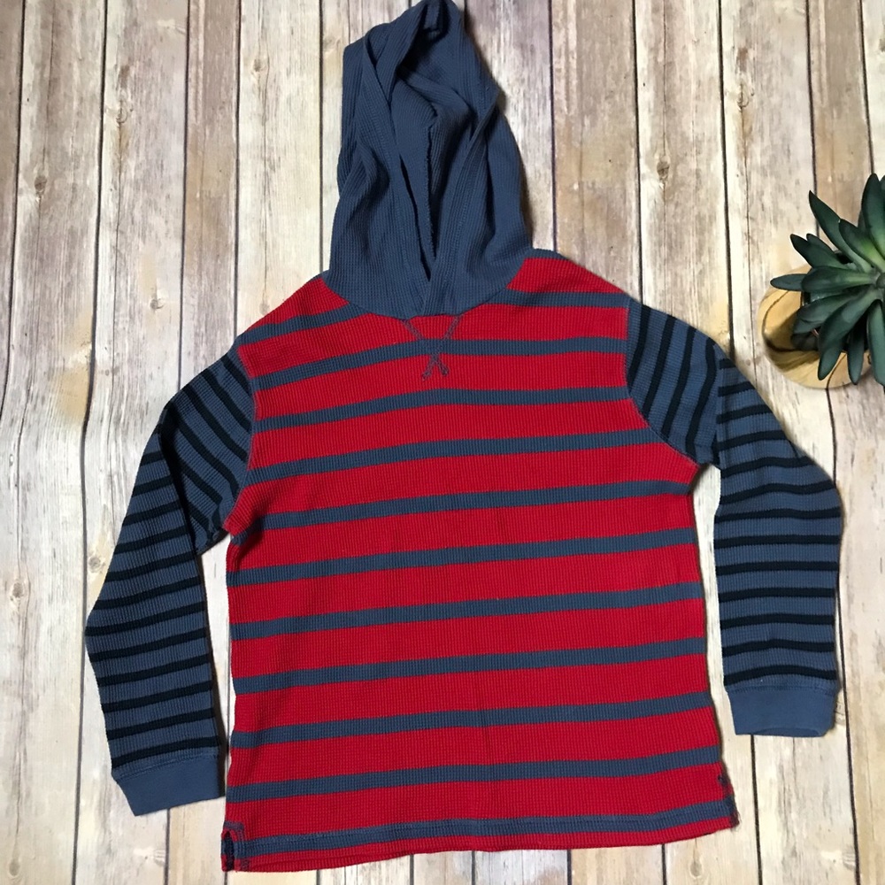 Red & Grey Hooded Shirt (Boys)